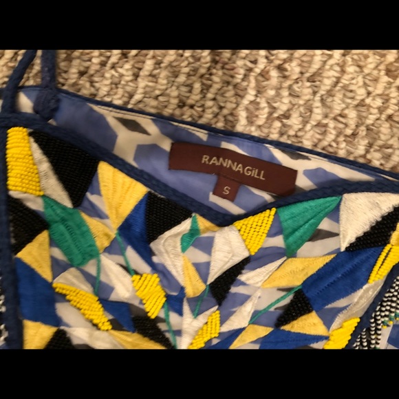 Anthropologie Ranna Gill Embellished Maxi Dress Sm - Picture 7 of 7